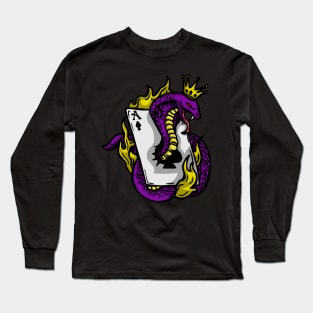 Snake Cobra Fire Purple Yellow Long Sleeve T-Shirt